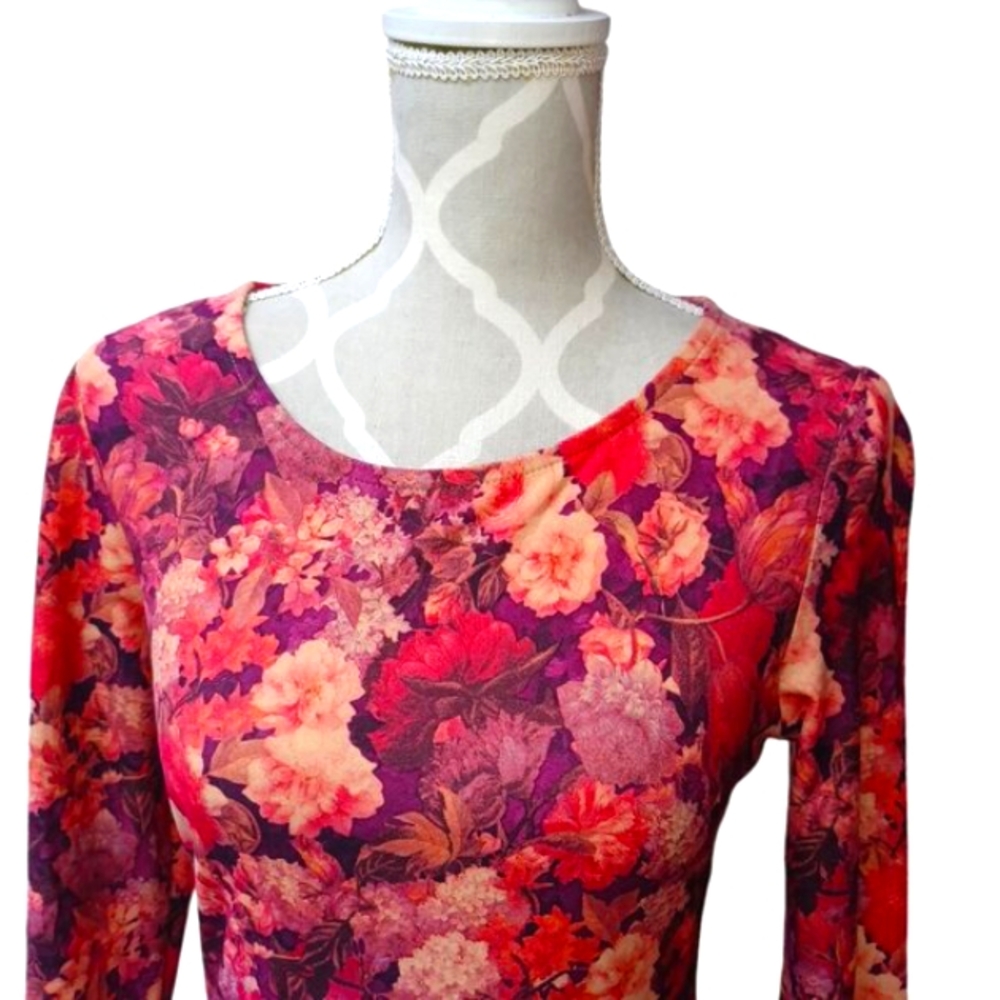 NEW WITH TAGS! S Papillion Dress Red/Pink Floral (4540